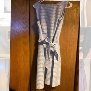 Anne Klein Harbor Blue Fit and Fire Dress w Sash